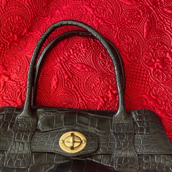 Pristine Michael Rovi Italian crocco embossed leather satchel - Picture 5 of 16